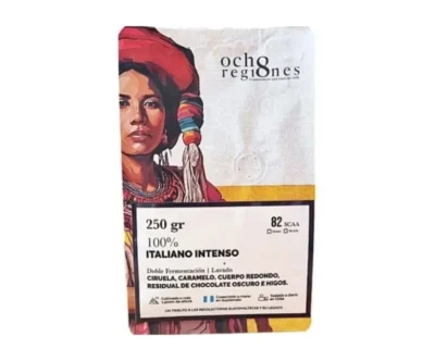 100% Italiano Intenso 2 100% Robusta Italiano Intenso 250 gr; Ocho Regiones